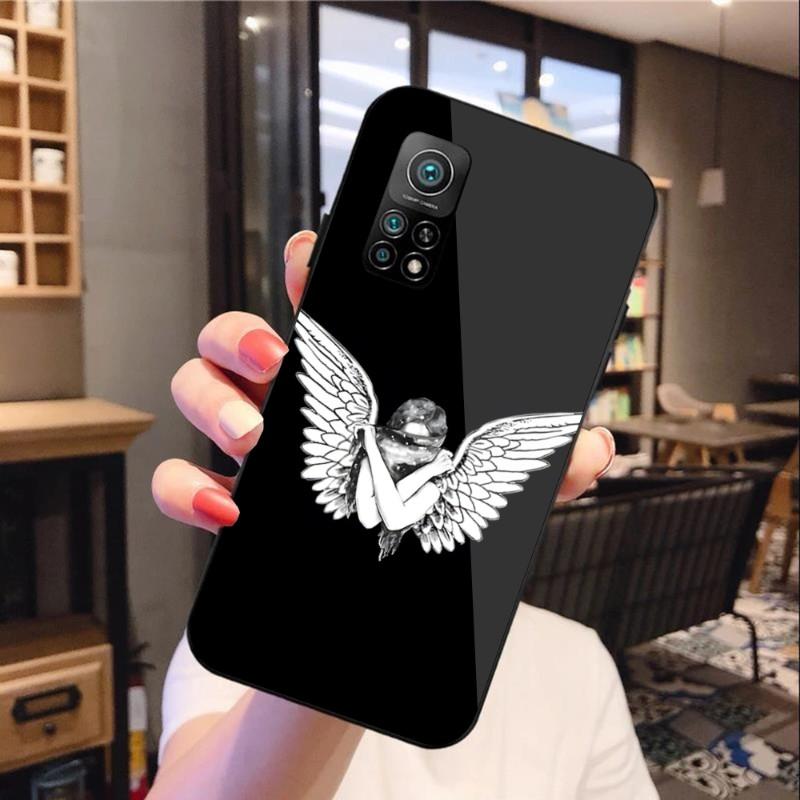 Wings Of Destiny Mobilskal För Xiaomi 12 11T 10 9 Redmi Note 11 10 10S Pro Redmi 9 9A 8 Svart PC Glas Mobilskal