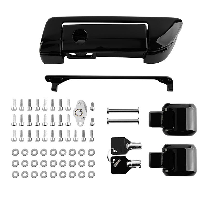 

Motorcycle Tour Pack Trunk Hinges Latch Lid Lock Keys Kits For Harley Touring Road Street Electra Glide FLHR FLHT FLHRC 2014-Up чорний