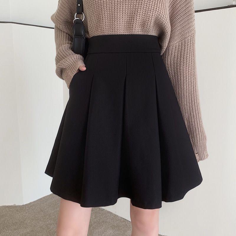 

Plus Size Spring & Summer Pleated High Waist A-line Skirt for Women M (Recommended for 90-105 lbs)