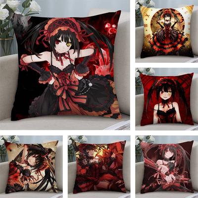D-Date a Live Pillow Case Plush Fabric Soft  Pillowcase Double Sided Print Cushion Cover Household Gifts