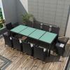 Day and Night - Day and Night Garden Dining Set 11 Pieces and Black Synthetic Rattan Cushions