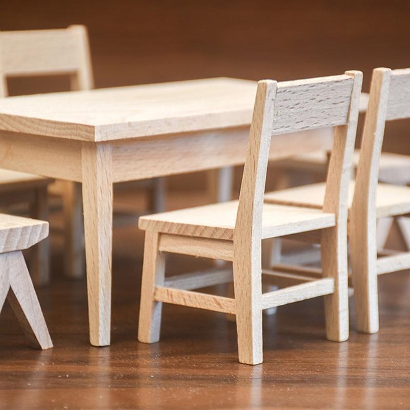 Doll House Zakka Chair Model Realistic Dollhouses Benches Chair Realistic Play Chair Realistic 1:12 Model Mini Size Toy