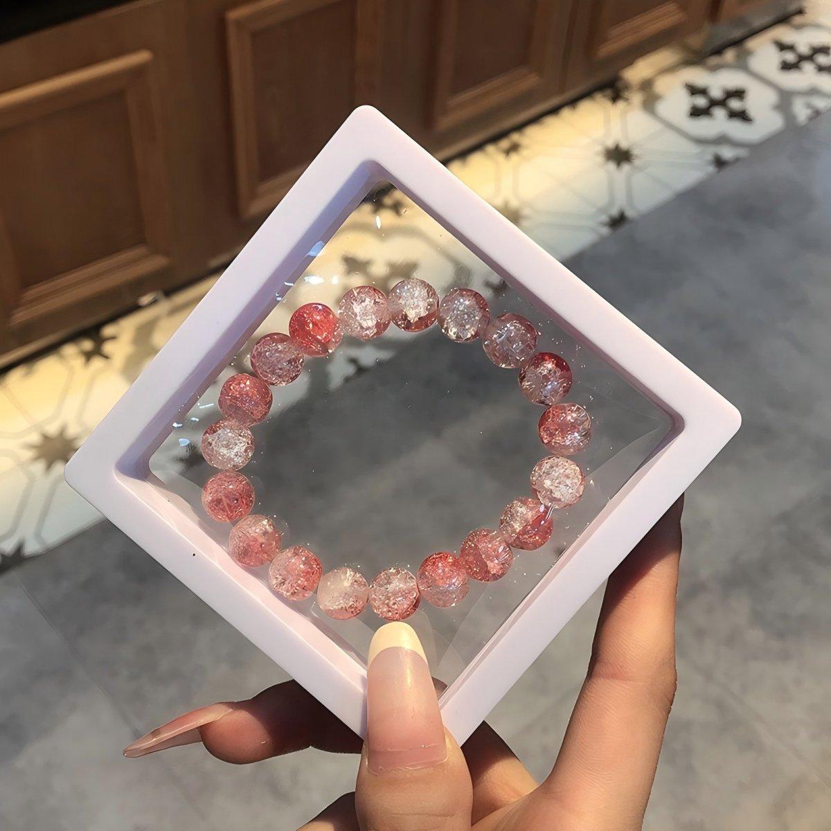 

ZAKOL Women s Beaded Bracelets Cute round Wristlet Zircon Various Styles for Daily Wear Birthday Gift червоний