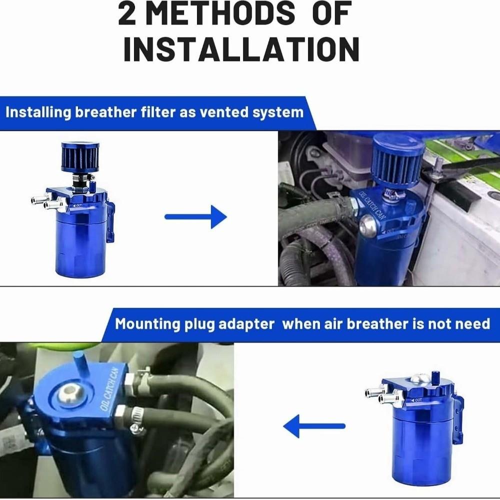 300ML Capacity Oil Catch Can Aluminum Material Oil Reservoir Tank Oil Separator For Car Engine