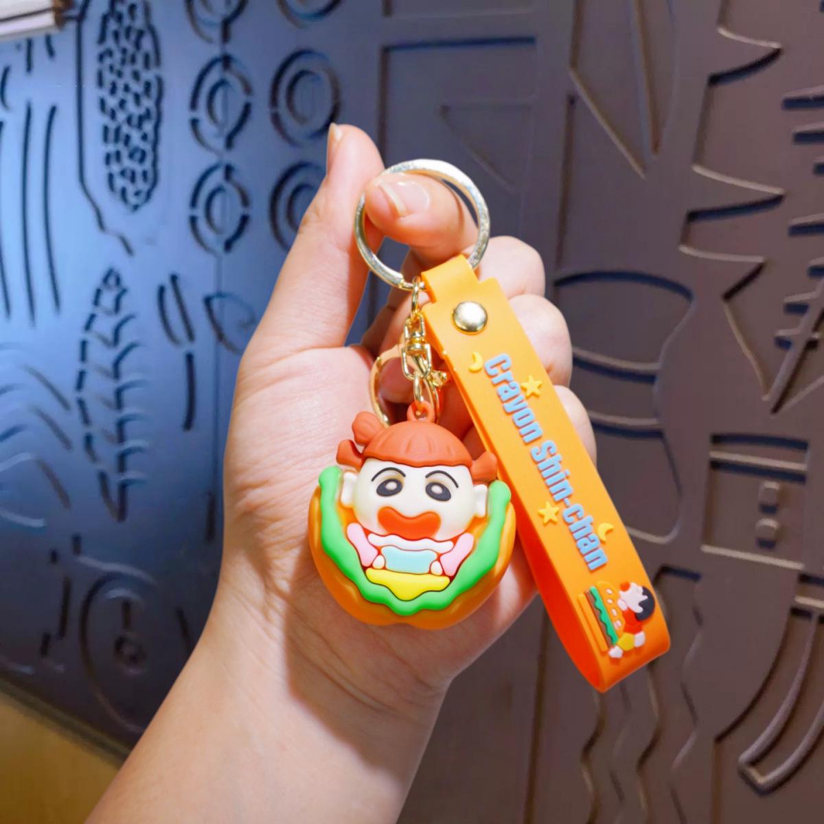 

Shin-chan Hamburger Keychain Cartoon Figure Pendant