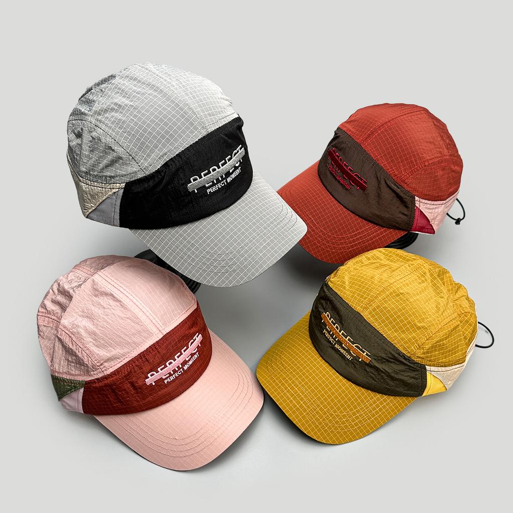 Spring And Summer Outdoor Quick-Drying Color Matching Embroidery Letter Plaid Baseball Cap Men'S And Women'S Breathable Retro Cap