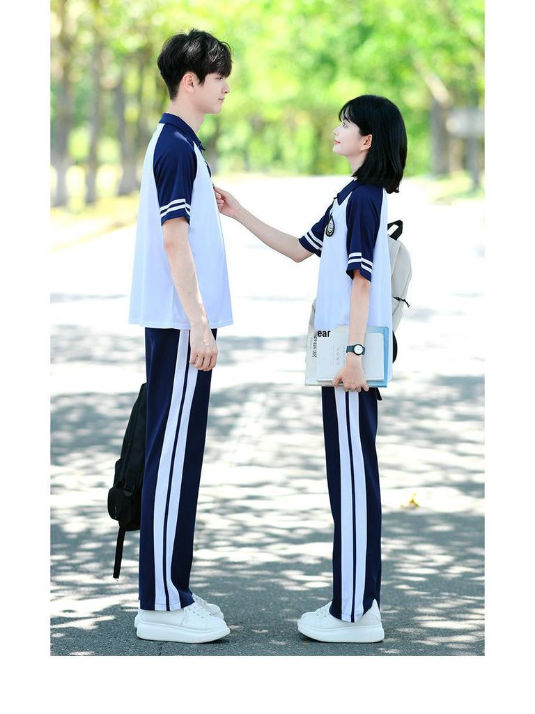 Academy-Style Junior High School Autumn Sportswear Set – Three-Piece Casual Uniform