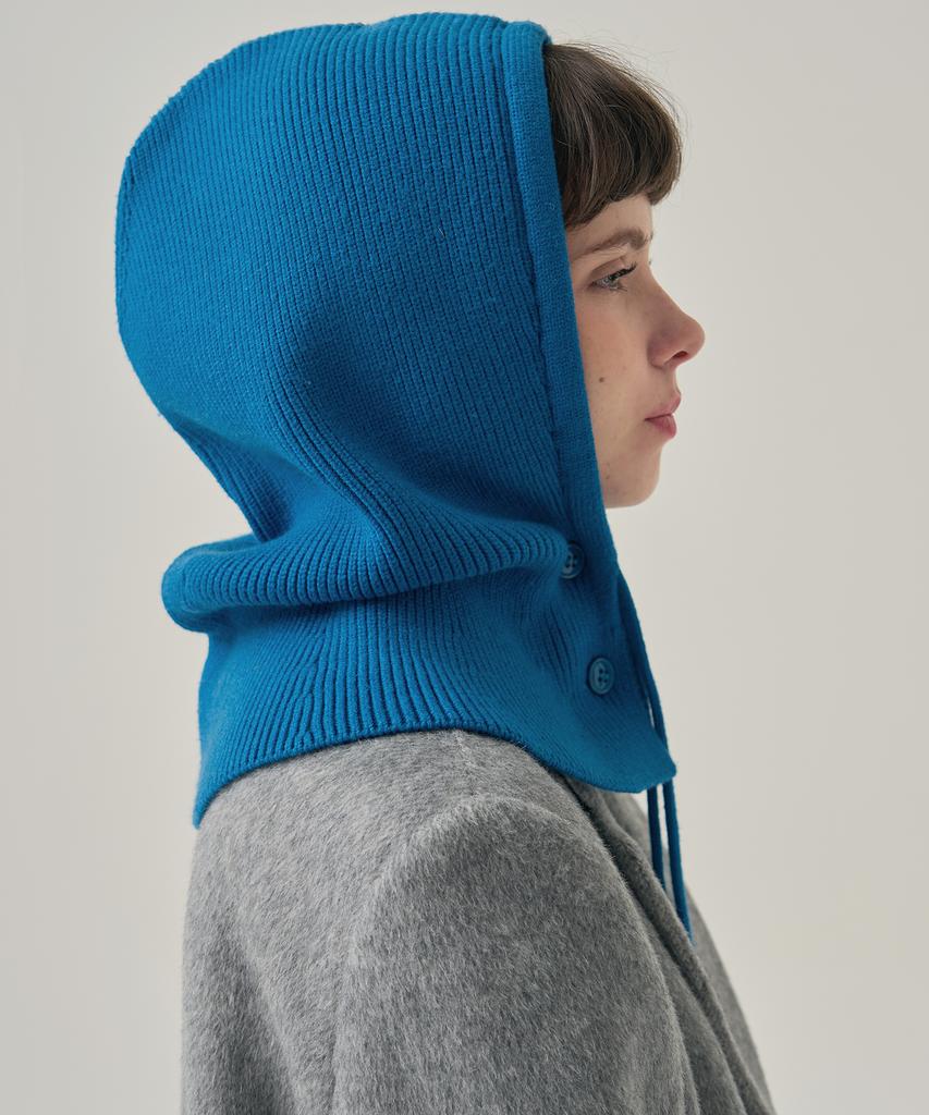 Deuloupisumeon Wool Knit Button Balaclava [Black]