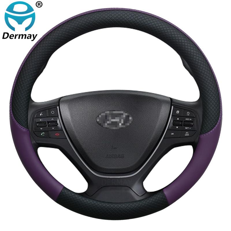 Für Hyundai i20 MK1 MK2 MK3 Inokom i20 Elite i20 Auto Lenkradabdeckung Leder Anti-Rutsch 100% DERMAY Marke Auto Zubehör