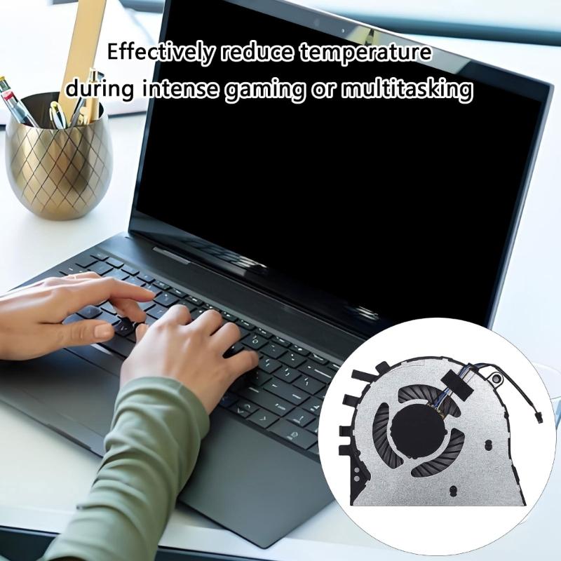 Replacement CPU Cooling Fan Notebook Coolers Metal Heat Dispersion Fan for 17-BY 17T-BY 17-CA 17Z-CA Gaming Laptop