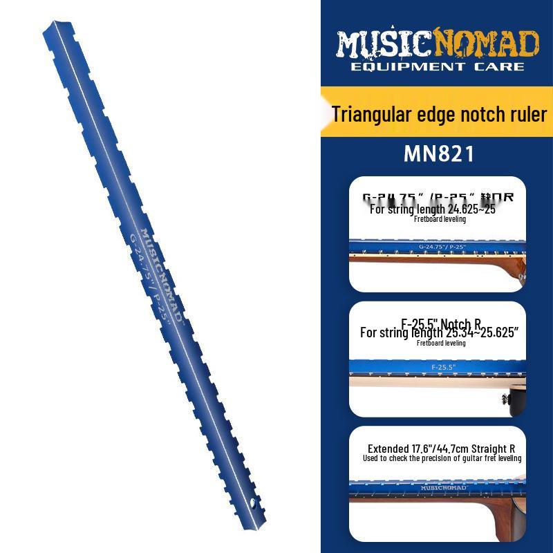 MusicNomad Guitar Neck Ruler & Fingerboard Notched Caliper Tool