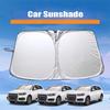 Foldable Windshield Visor Cover Titanium Silver Car Front Window Sunshade  Summer Heat