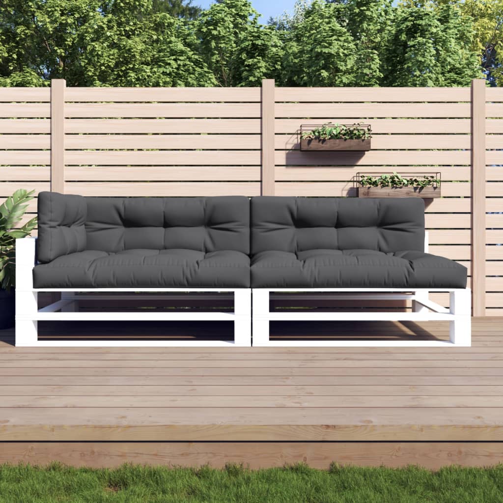 5 Piece Pallet Cushion Set Anthracite Fabric