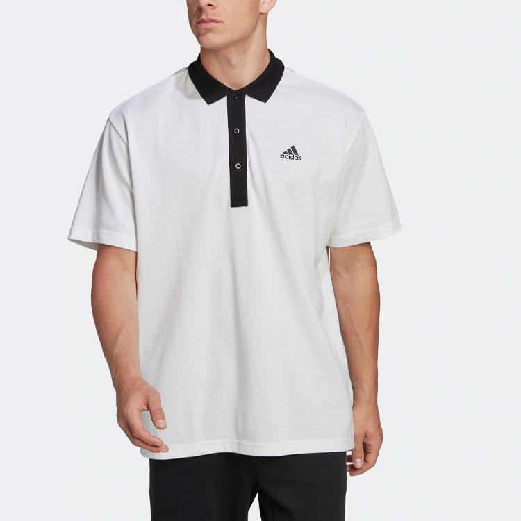 adidas Polo Shirts Men's White Polo Collar Moderate Straight Fit HY5516