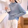 Fine Flash Thickened Semi-turtleneck Knitted Bottoming Shirt Autumn and Winter New High-end Soft Waxy Sweater Pullover with Female Inside