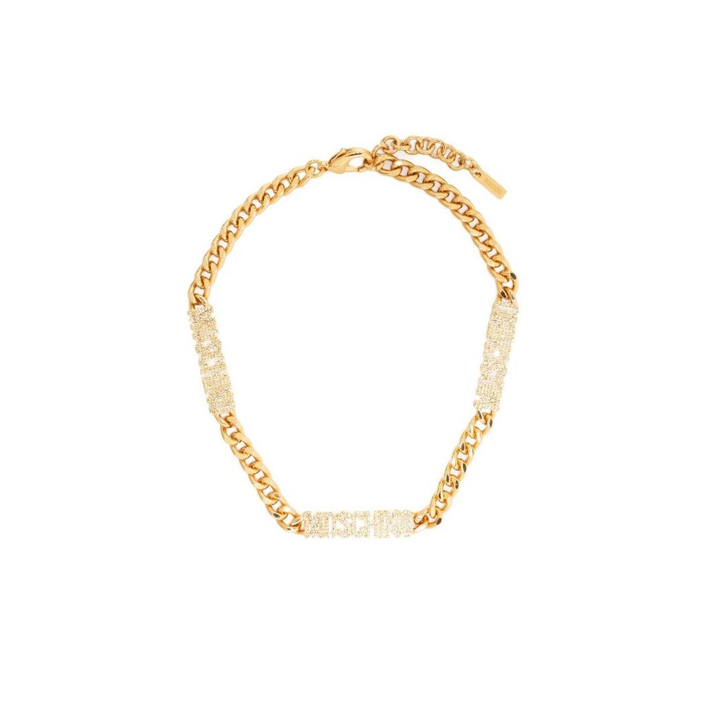Moschino Logo Decorated Chain Necklace Women Necklace Gold A91668413