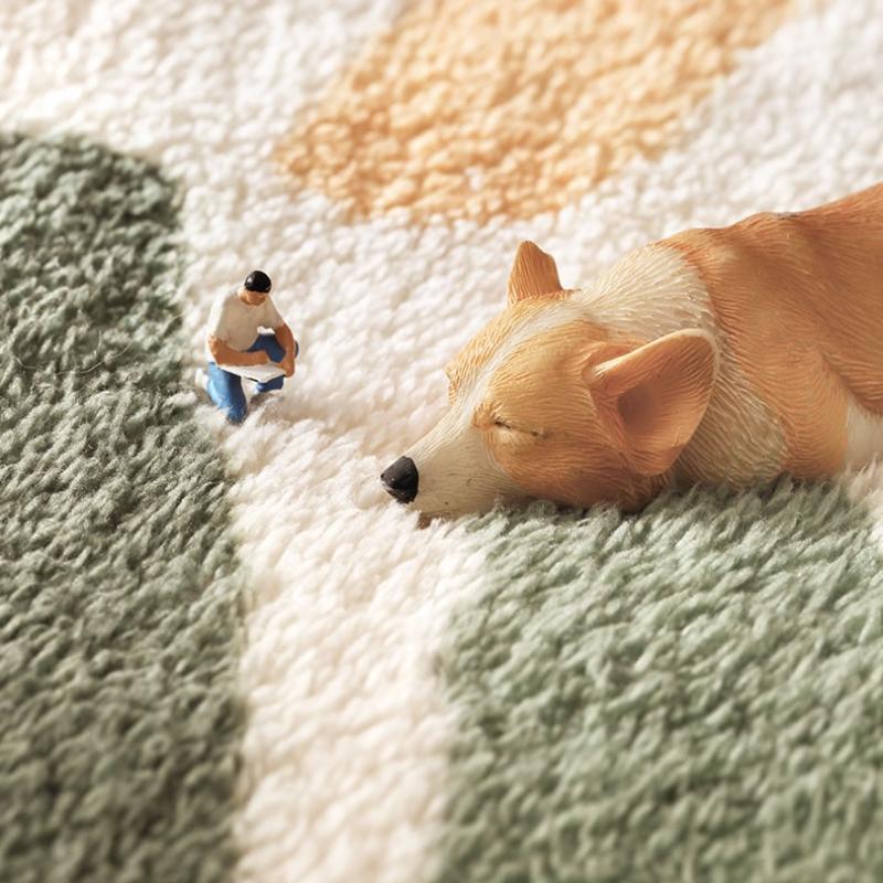 Cartoon Style Bedroom Decor Round Carpet Animal Pattern Carpets for Living Room Thick Plush Children‘s Floor Mat Fluffy Soft Rug