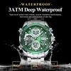 POEDAGAR Clock Waterproof Electronic LED Luxury Watches Dual Time Display Digital Stainless Steel Quartz Watch