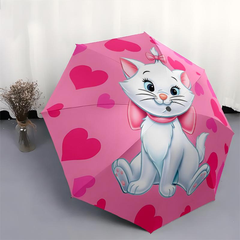 1pc Adorable Love Marie Automatic Opening and Closing Umbrella - Suitable for Various Occasions, Outdoor Activities, Lightweight and Durable