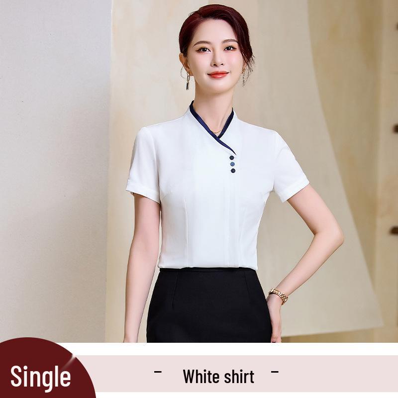 Women's Short Sleeve Professional Work Uniform – Hotel, Flight, and Catering Roles