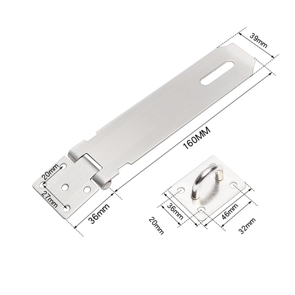 Reinforced Design Padlock Buckle Thickened 304 Stainless Steel Old Fashioned Padlock Design Accessory 8 Inches