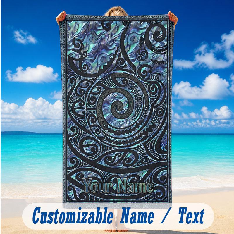 Decorative Artwork Theme Beach Towel Personalized Custom Name & Text Soft Quick Dry Beach Towel for Swimming Travel