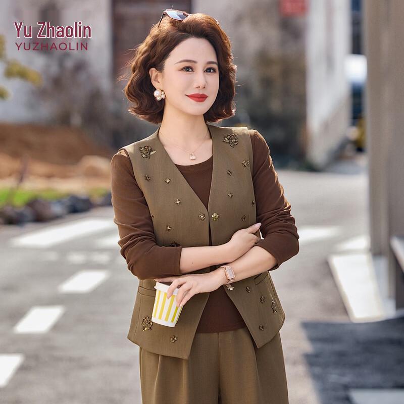 

YUZHAOLIN Women s Elegant 3-Piece Vest Suit 4XL
