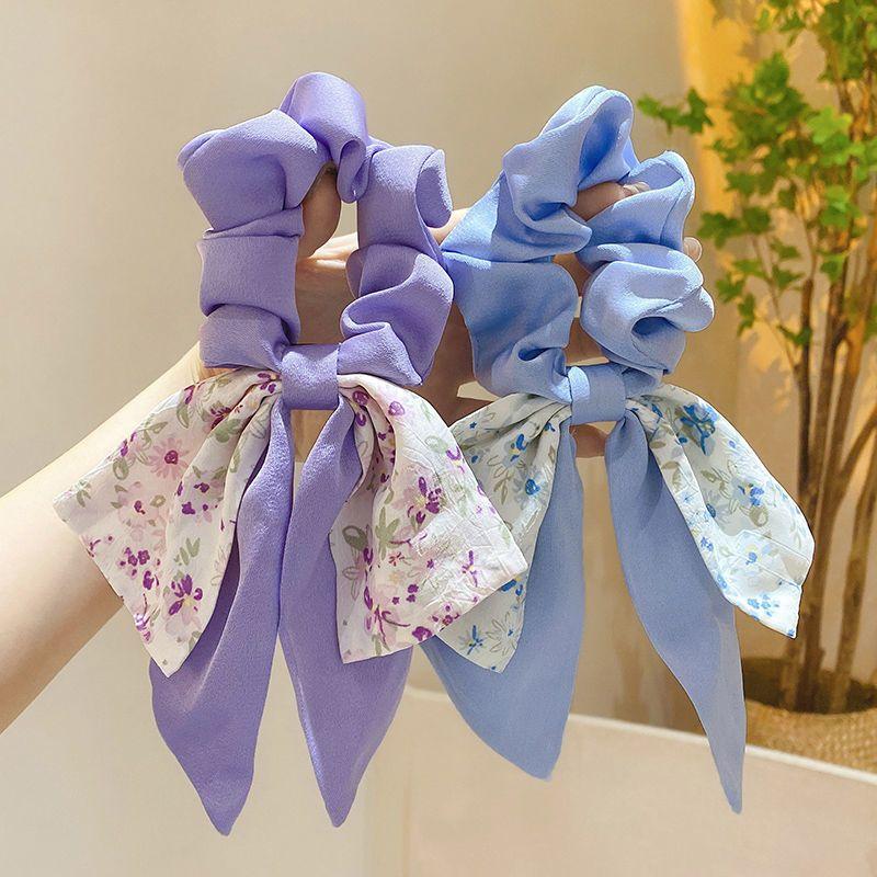 Broken Flower Bowknot Large Intestine Hair Ring Female Summer Headband Strap Hair Band Headband Flower Headwear Hair Accessories
