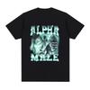 Human By Day Sigma By Night Funny Wolf Graphic T Shirt Men Women Casual Cotton Short Sleeve Oversized T-shirts Streetwear Unisex