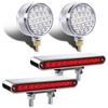 48LED Double Face Single Stud Mount Side Marker Reflective Sealed Light Marker Light Side Brake Light For Heavy-duty Trucks