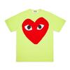 Unisex Crew Neck Short Sleeve Loose Fit Casual T-Shirt Colorful Heart Digital Print Basic Top