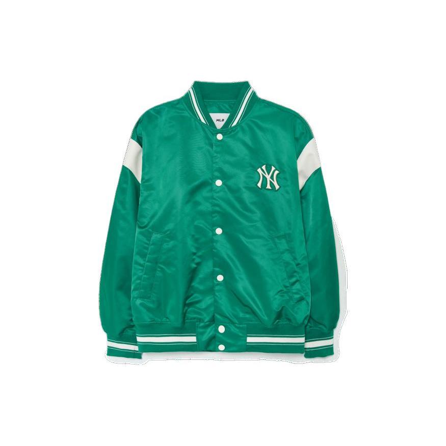 New MLB Nylon Varsity Jackets Unisex Green 3AJPV0331-50GNP