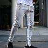 Men Sweatpants Contrast Colors Elastic Waist Drawstring Breathable Autumn Trousers for Jogging