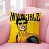 I-Invincible Pillow Superhero Anime Cushion Cover Linen Pillowcase Cover Soft Decor For Sofa Home Room