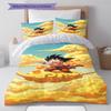 Biancheria da letto con motivo Son Goku, Set piumone Copripiumone Federa Regalo di compleanno per la casa (1 * copripiumino + 2 * federa, senza nucleo)