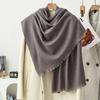 Short Beard Scarf Light Luxury High-end Cashmere Scarf Women's Winter New Korean Men's Shawl Solid Color