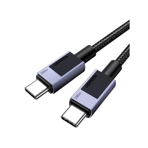 

Кабель USB C UGREEN PD3.1 Type-C [PD 240 Вт, сверхбыстрая зарядка], совместимый с чипом PPS 2.0 E-Marker, оснащен прочной нейлоновой оплеткой 480 Мбит/с