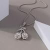 Gothic Skull Love Heart Necklace for Women Men Religious Crucifix Necklaces Punk Jewelry Gifts