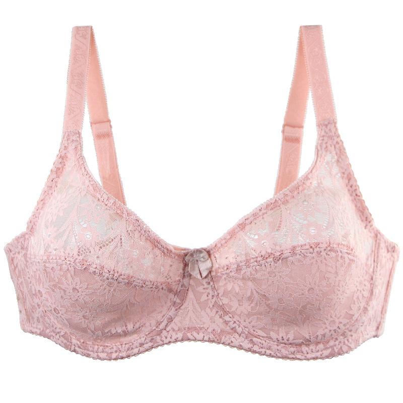 Hot Selling Sexy Back Lace Bra Ultra-thin Adjustable Traceless Underwear Women's Big Breasts Show Small Gathering Bra