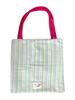 Contrast Color Women's Cloth Shoulder Bag Stripe Letter Design Ladies Commute Tote Handbags Large Capacity Female Shopping Bags