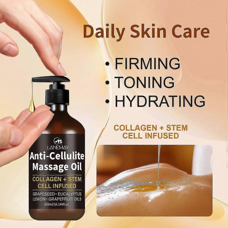 Firming Body Massage Oil with Collagen & Stem Cell  Helps Smooth The Appearance of Cellulite & Improve Skin Texture  Refreshing Body Oil for Legs & Fu