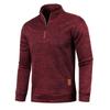 Einfarbig Mantel Männer Herbst Winter Lange Sleeve Zipper Stehkragen T-shirts für Männer Pullover Top Sport Männlich