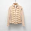 Down jacket new national standard 90 down light and thin stand-up collar women's yoga splicing solid color slim and versatile sports style