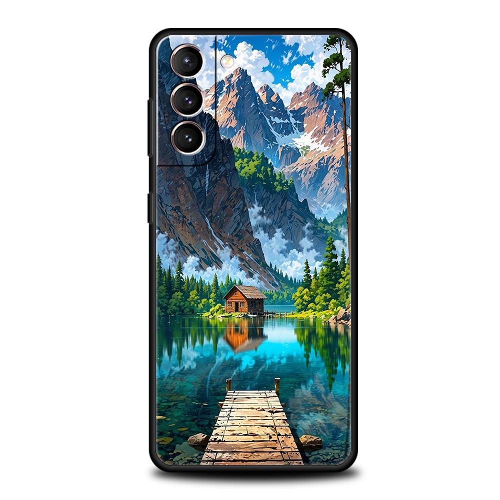 Landscape Japan Series Scenery Phone Case For Samsung Galaxy S25 S24 S23 S22 S20 Ultra S21 FE 5G S10 Plus S10E Soft TPU Cover