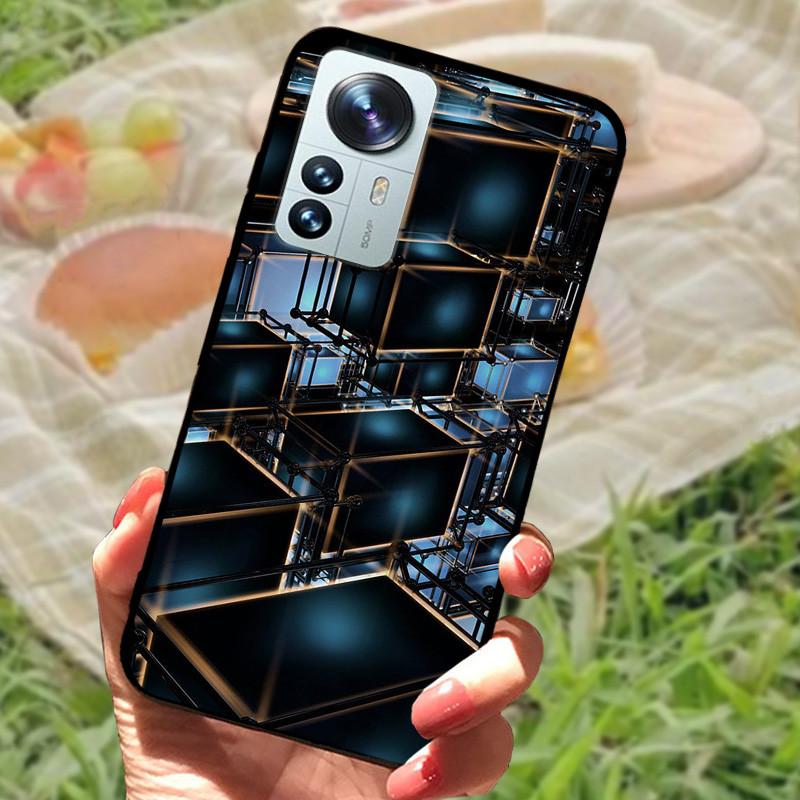 For Xiaomi Mi 12 Case 12X 12S Soft Silicone Cartoon Painted Phone Cover For Xiaomi 12 Pro Case 12S PRO Shockproof Coques Bumper