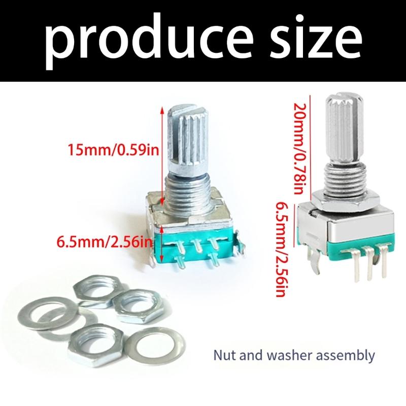 EC11 Rotary Encoding Side Adjustment With 15mm/20mm Plum Blossom Handle For Precise Instrument Control DIY Projects