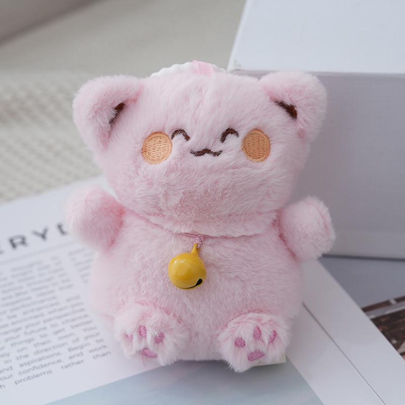 Adorable Cartoon Lucky Cat Plush Toy Pin Soft Stuffed Diy Decoration Accessory