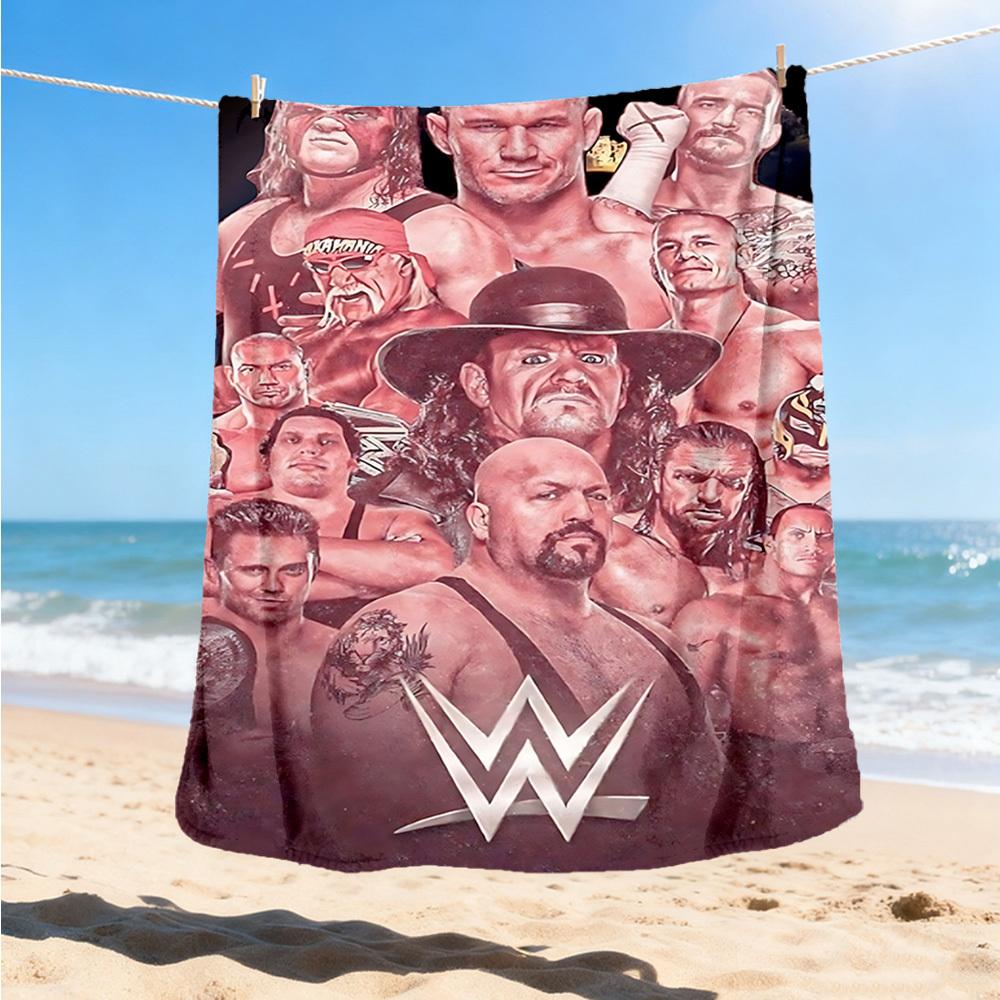 1pc WWE Wrestlers Outdoor Flannel Throw Blanket Soft, Cozy, Warm All Season, Machine Washable,
