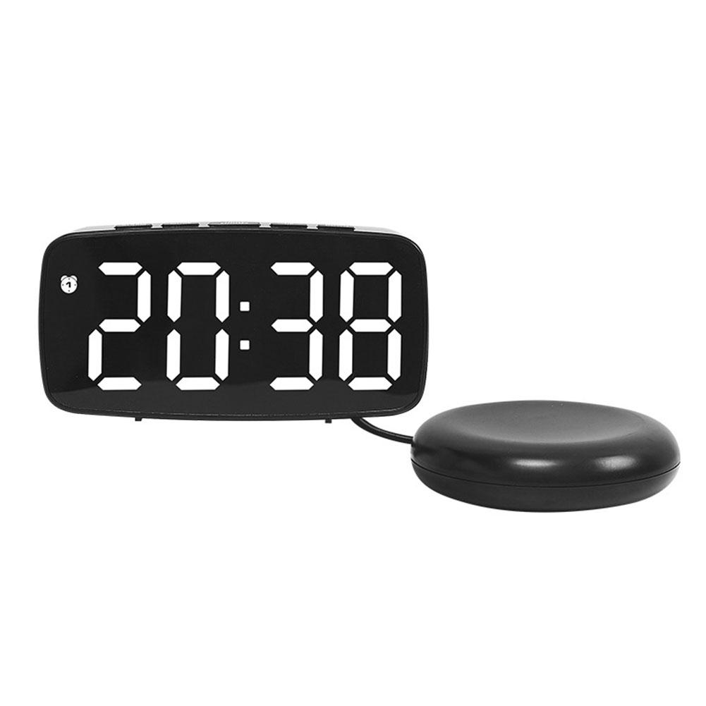 Digital Desk Clock with USB Charging Adjustable Brightness Snooze Function and Vibration Alarm for Heavy Sleepers