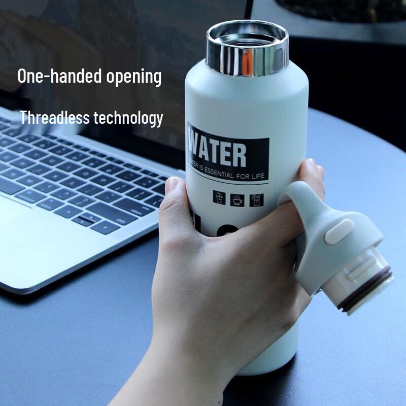 TOMIC Large Capacity One-Hand Open Stainless Steel Thermos